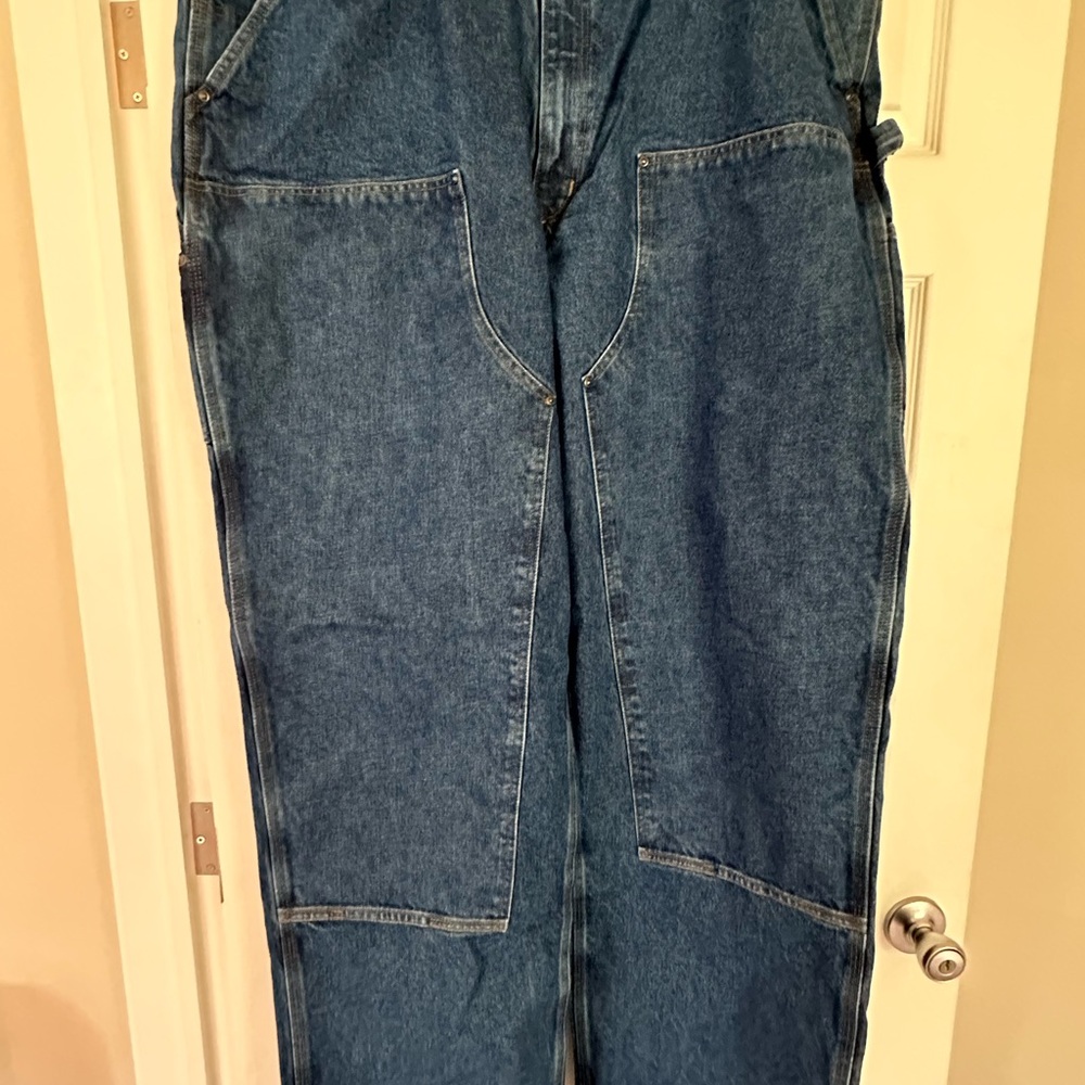 NWT Carhartt Double Front Washed Logger Jeans. Loose Fit Original Fit 44x36